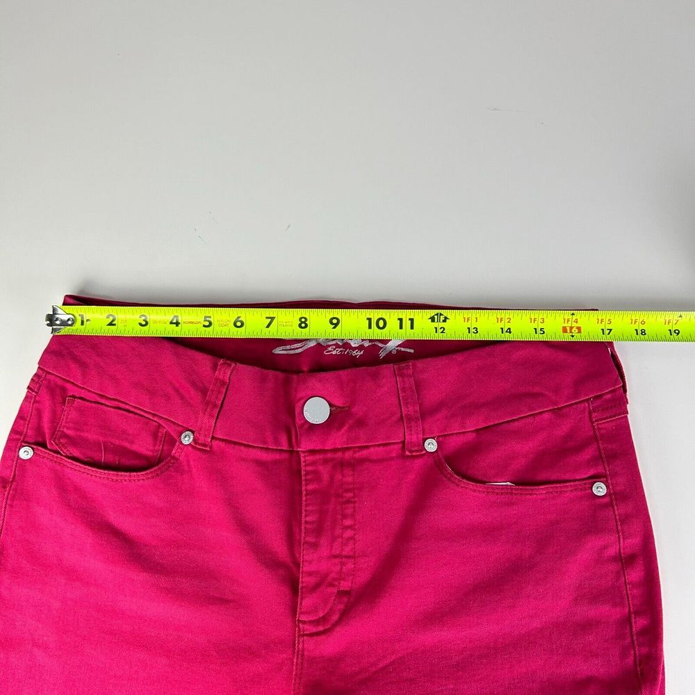 Seven7 Pink Tummyless Zip Fly High Rise‎ Skinny Casual Denim Jeans Size 16 - Picture 12 of 14